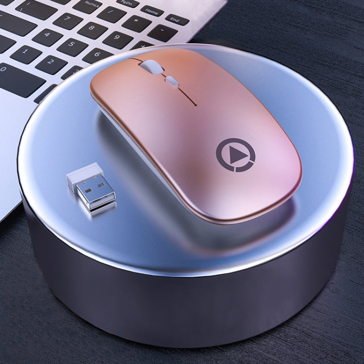 Mouse silenzioso wireless regolabile YINDIAO A2 da 2,4 GHz 1600 DPI in 3 modalità, alimentato a batteria, Battery ver.