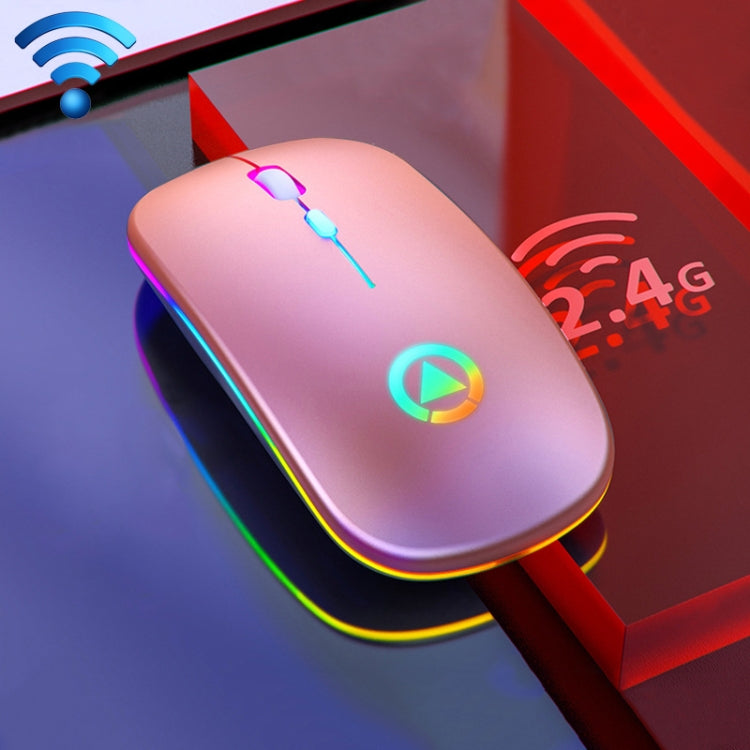YINDIAO A2 BT3.0 + BT5.0 + 2.4GHz 1600DPI Mouse Bluetooth silenzioso wireless con luce RGB regolabile in 3 modalità, Bluetooth ver.