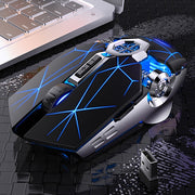 Mouse da gioco silenzioso wireless ricaricabile con luce RGB ricaricabile a 7 tasti YINDIAO A7 da 2,4 GHz 1600 DPI
