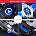 Mouse da gioco silenzioso wireless ricaricabile con luce RGB ricaricabile a 7 tasti YINDIAO A7 da 2,4 GHz 1600 DPI