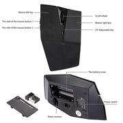Ricevitore USB da 2,4 GHz Mouse ottico wireless regolabile da 1200 DPI per computer PC portatile
