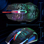 Mouse da gioco retroilluminato da gioco cablato USB ZGB T9