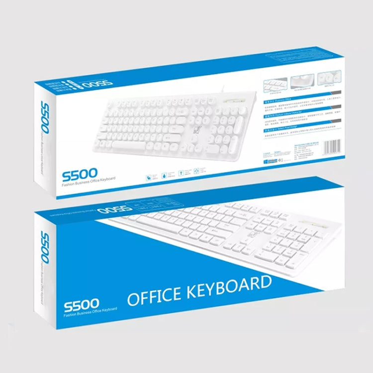 Tastiera per computer cablata USB con chiave quadrata ZGB S500, Square Key (Black), Square Key (White)