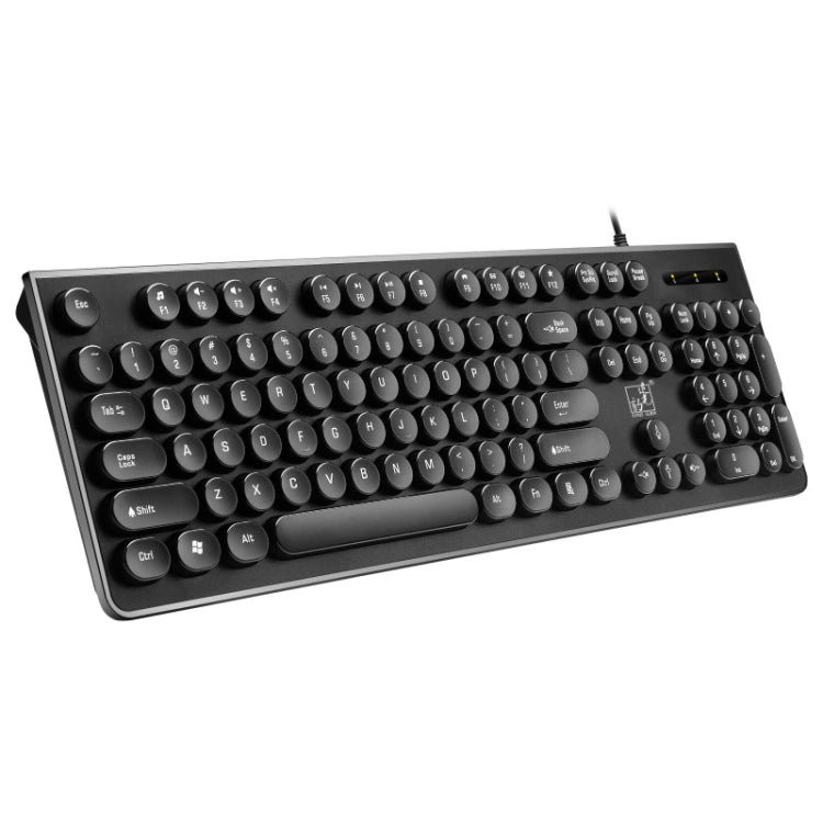Tastiera per computer cablata USB con chiave rotonda ZGB S500, Round Key (Black), Round Key (White)