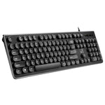 Tastiera per computer cablata USB con chiave rotonda ZGB S500, Round Key (Black), Round Key (White)