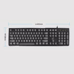 Tastiera per computer cablata USB con chiave rotonda ZGB S500, Round Key (Black), Round Key (White)