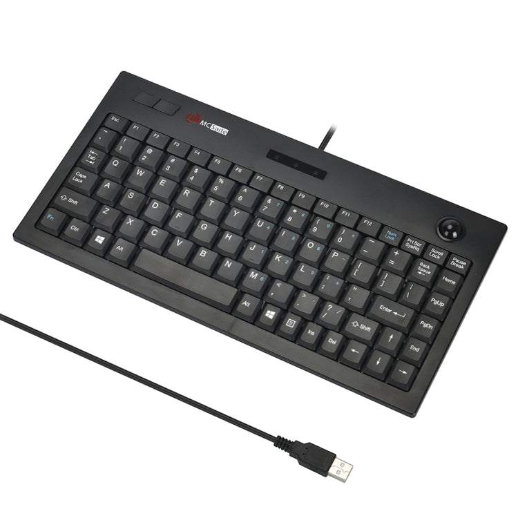 MC Saite MC-9712 Tastiera per computer multimediale cablata a 88 tasti con trackball per Windows, MC-9712