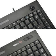 MC Saite MC-9712 Tastiera per computer multimediale cablata a 88 tasti con trackball per Windows, MC-9712
