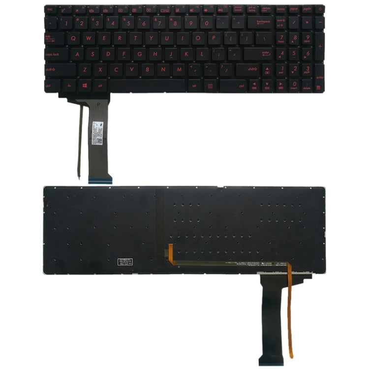 US Keyboard with Backlight for Asus GL551 GL551J GL551JK GL551JM GL551JW GL551JX G552 G552V G552VW G552VX FZ50JX GL752VW GL742VW, For Asus GL551 Silver (US), For Asus GL551 (US)