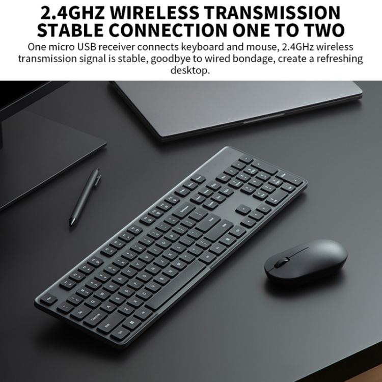 Set tastiera e mouse wireless originale Xiaomi da 2,4 GHz per laptop desktop, Gen2