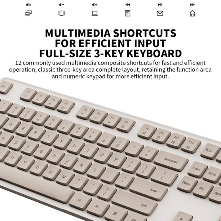 Set tastiera e mouse wireless originale Xiaomi da 2,4 GHz per laptop desktop, Gen2