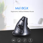 Mouse verticale ergonomico wireless DELUX M618GX Mouse ottico 1600 DPI, M618GX