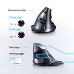 Mouse verticale ergonomico wireless DELUX M618GX Mouse ottico 1600 DPI, M618GX