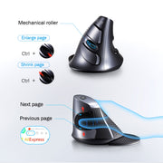 Mouse verticale ergonomico wireless DELUX M618GX Mouse ottico 1600 DPI, M618GX
