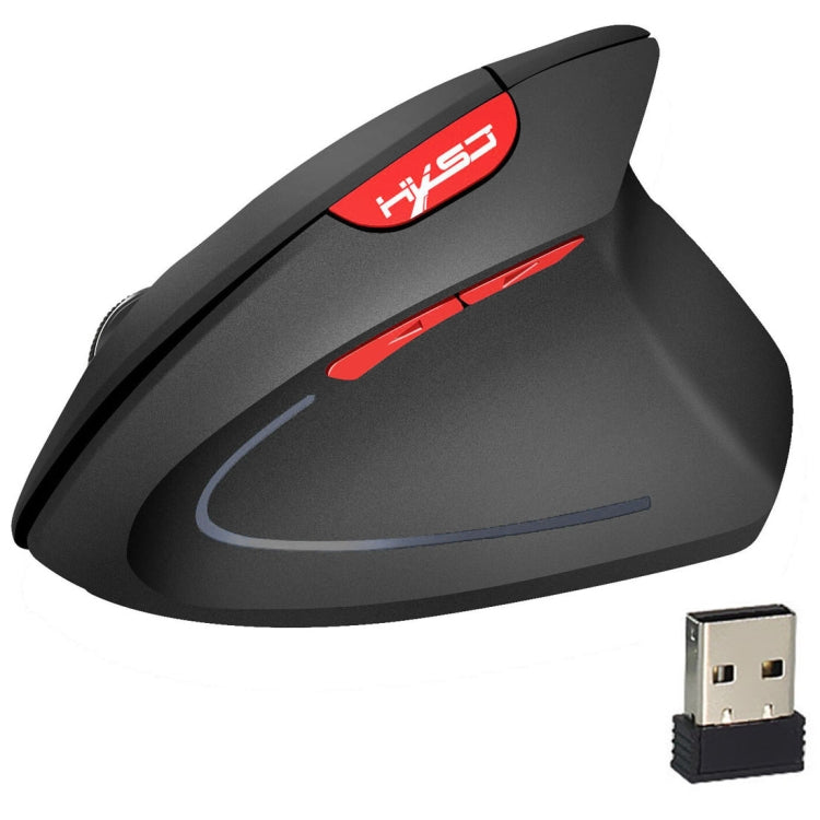 HXSJ T24 Mouse ergonomico verticale wireless a 6 pulsanti 2400 DPI 2.4G con ricevitore USB, 6 Buttons T24 Black, 6 Buttons T24 Grey