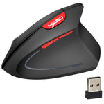 HXSJ T24 Mouse ergonomico verticale wireless a 6 pulsanti 2400 DPI 2.4G con ricevitore USB, 6 Buttons T24 Black, 6 Buttons T24 Grey