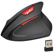 HXSJ T24 Mouse ergonomico verticale wireless a 6 pulsanti 2400 DPI 2.4G con ricevitore USB, 6 Buttons T24 Black, 6 Buttons T24 Grey