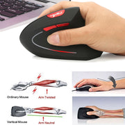 HXSJ T24 Mouse ergonomico verticale wireless a 6 pulsanti 2400 DPI 2.4G con ricevitore USB, 6 Buttons T24 Black, 6 Buttons T24 Grey
