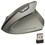 HXSJ T24 Mouse ergonomico verticale wireless a 6 pulsanti 2400 DPI 2.4G con ricevitore USB, 6 Buttons T24 Black, 6 Buttons T24 Grey