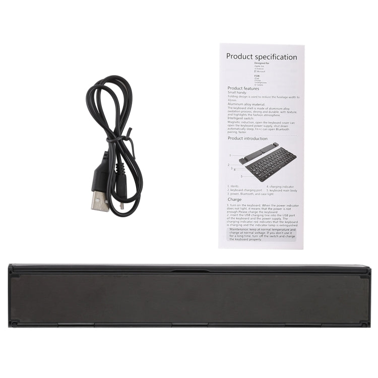 GK808 Tastiera Bluetooth V3.0 pieghevole ultrasottile, supporto integrato, supporto sistema Android / iOS / Windows, GK808 (Black), GK808 (Rose Gold)