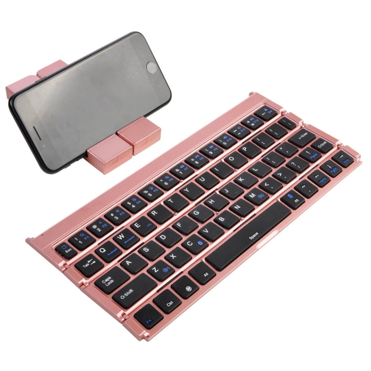 GK808 Tastiera Bluetooth V3.0 pieghevole ultrasottile, supporto integrato, supporto sistema Android / iOS / Windows, GK808 (Black), GK808 (Rose Gold)