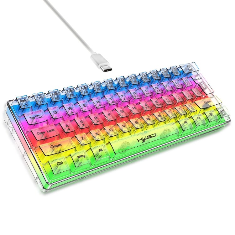HXSJ V700T Tastiera meccanica retroilluminata RGB a membrana cablata a 61 tasti, V700T