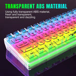 HXSJ V700T Tastiera meccanica retroilluminata RGB a membrana cablata a 61 tasti, V700T