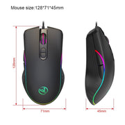 HXSJ V700B+A867 Set tastiera e mouse retroilluminati RGB cablati, V700B+A867