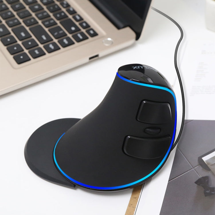 DELUX M618 Plus Mouse ottico cablato versione blu Mouse verticale ergonomico 1600 DPI, 1600DPI Wired