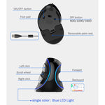 DELUX M618 Plus Mouse ottico cablato versione blu Mouse verticale ergonomico 1600 DPI, 1600DPI Wired