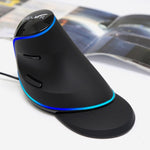 DELUX M618 Plus Mouse ottico cablato versione blu Mouse verticale ergonomico 1600 DPI, 1600DPI Wired