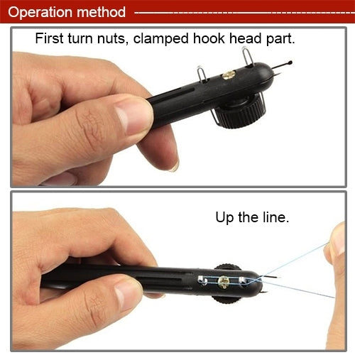 Legatore per lenza da pesca Dispositivo per legare il gancio da pesca Strumento per legare i nodi manuale, Fishing Hook Tie Device