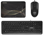 Kit tastiera mouse e tappetino USB per PC ufficio e casa KBMU200BKIT 5412810408399 KSC-355 6921042113548 KITCOMPUTER100