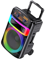 Cassa acustica portatile ricaricabile trolley 12" 40W Luce LED Bluetooth TWS/SD/USB KK-12101
