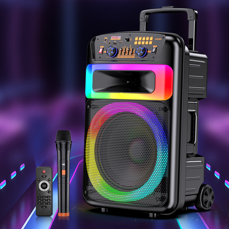 Cassa acustica portatile ricaricabile trolley 12" 40W Luce LED Bluetooth TWS/SD/USB KK-12101Cassa acustica portatile ricaricabile trolley 12" 40W Luce LED Bluetooth TWS/SD/USB KK-12101
