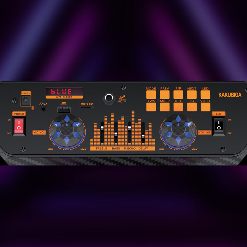 Cassa acustica portatile ricaricabile trolley 15" 40W Luce LED Bluetooth/SD/USB KK-15101