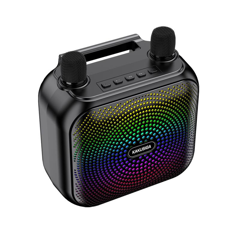 Cassa acustica ricaricabile Bluetooth/USB/Scheda SD/Radio FM con 2 microfoni KK-8103Cassa acustica ricaricabile Bluetooth/USB/Scheda SD/Radio FM con 2 microfoni KK-8103