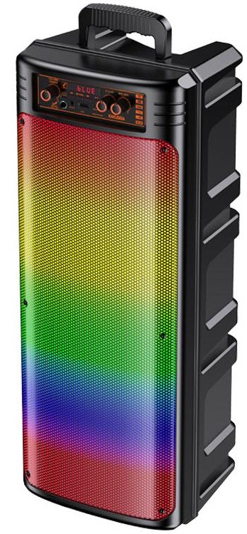Cassa acustica ricaricabile 2x8" 30W Bluetooth/USB/AUX/SD con microfono KK-8202