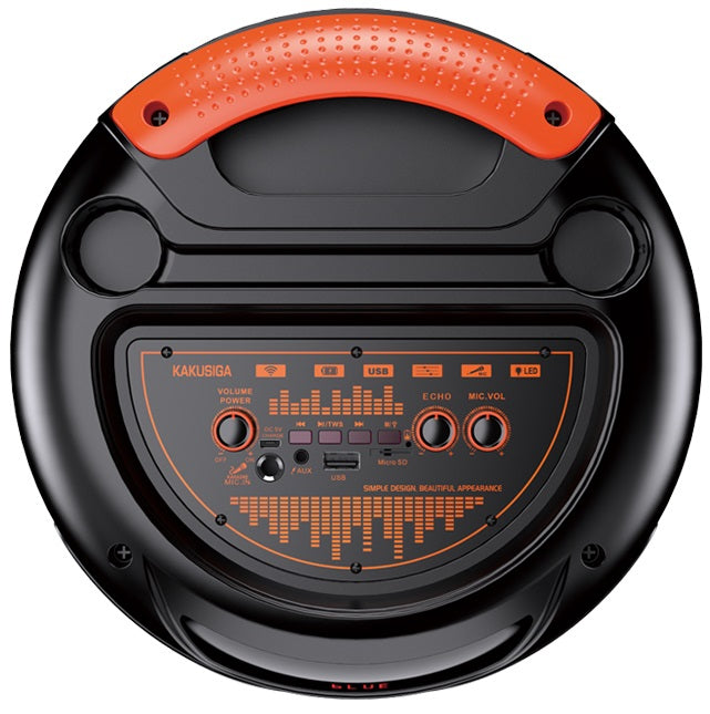 Cassa acustica portatile ricaricabile 2x8" 40W Luce LED Bluetooth/USB KK-8203