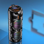 Cassa acustica portatile ricaricabile 2x8" 40W Luce LED Bluetooth/USB KK-8203