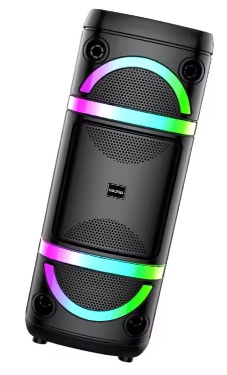 Cassa acustica ricaricabile 2x8" 40W luci LED Bluetooth/FM/USB KK-8207 KK-8207