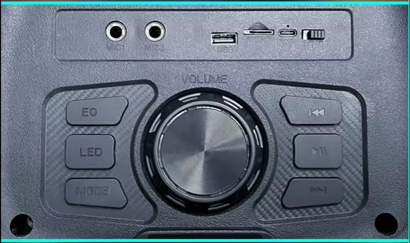 Cassa acustica ricaricabile 2x8" 40W luci LED Bluetooth/FM/USB KK-8207 KK-8207