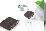 Convertitore video VGA Femmina+2 RCA Femmina - Uscita HDMI Konig 5412810240869 KNVCO3410 WB1395