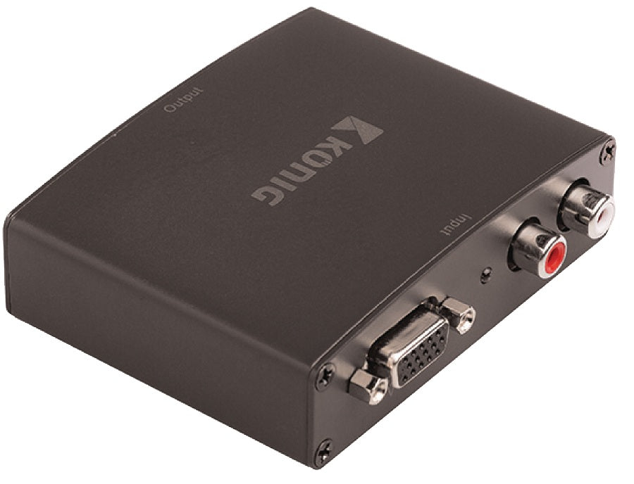 Convertitore video VGA Femmina+2 RCA Femmina - Uscita HDMI Konig 5412810240869 KNVCO3410 WB1395