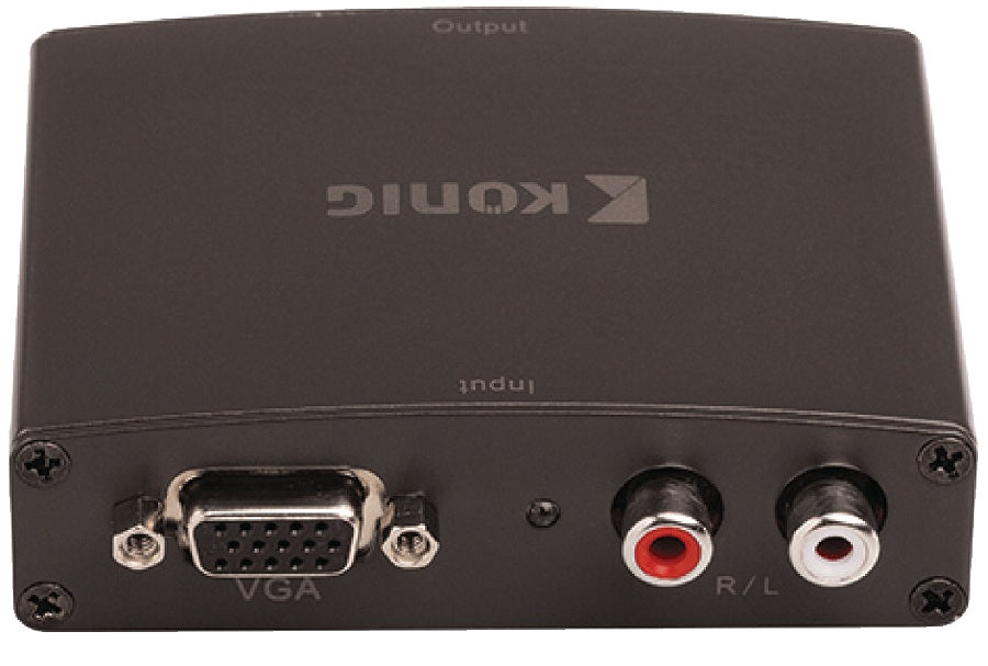 Convertitore video VGA Femmina+2 RCA Femmina - Uscita HDMI Konig 5412810240869 KNVCO3410 WB1395