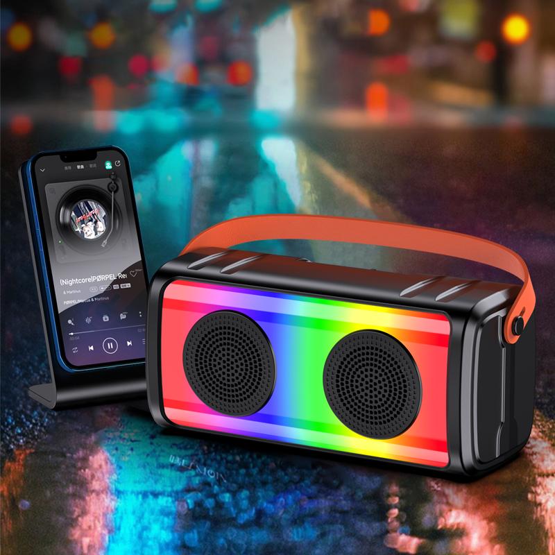 Cassa acustica ricaricabile luce LED Bluetooth/SD/USB/AUX 3" 10W KSC-1002