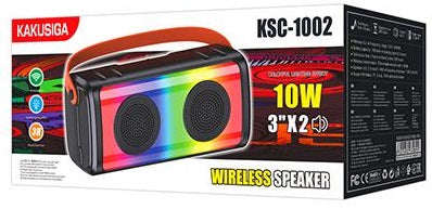 Cassa acustica ricaricabile luce LED Bluetooth/SD/USB/AUX 3" 10W KSC-1002