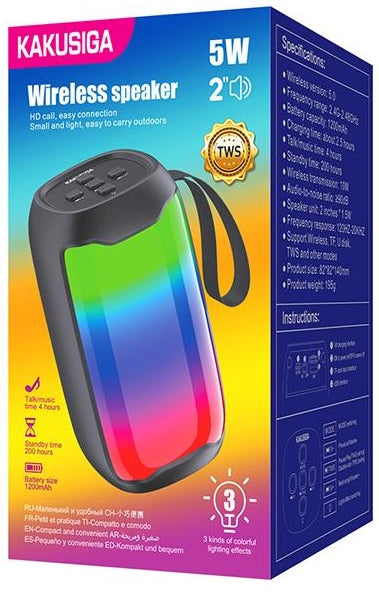 Altoparlante Bluetooth 2" 1.5W USB/AUX/Scheda SD KSC-823