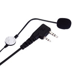 Microfono cuffia casco moto con PTT 2 pin per Baofeng