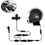 Microfono cuffia casco moto con PTT 2 pin per Baofeng